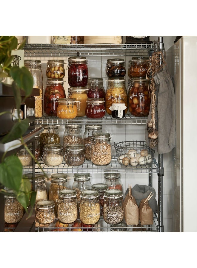 KORKEN Jar with lid, clear glass, 1 l - Image 3